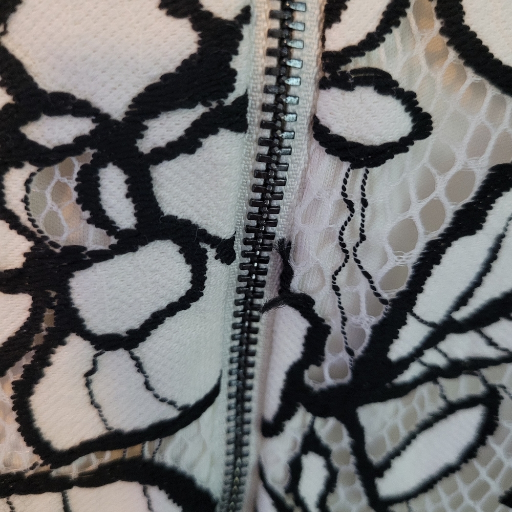 Karl Lagerfeld Black and White Lace Dress - Picture 5 of 13